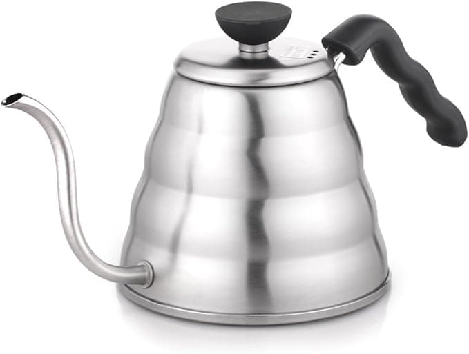 Stunning stainless steel stovetop kettle that's easy to use and offers a thin spout for easy pouring.